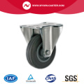 Plate Swivel Industrial Plastic Core Gray Rubber Casters